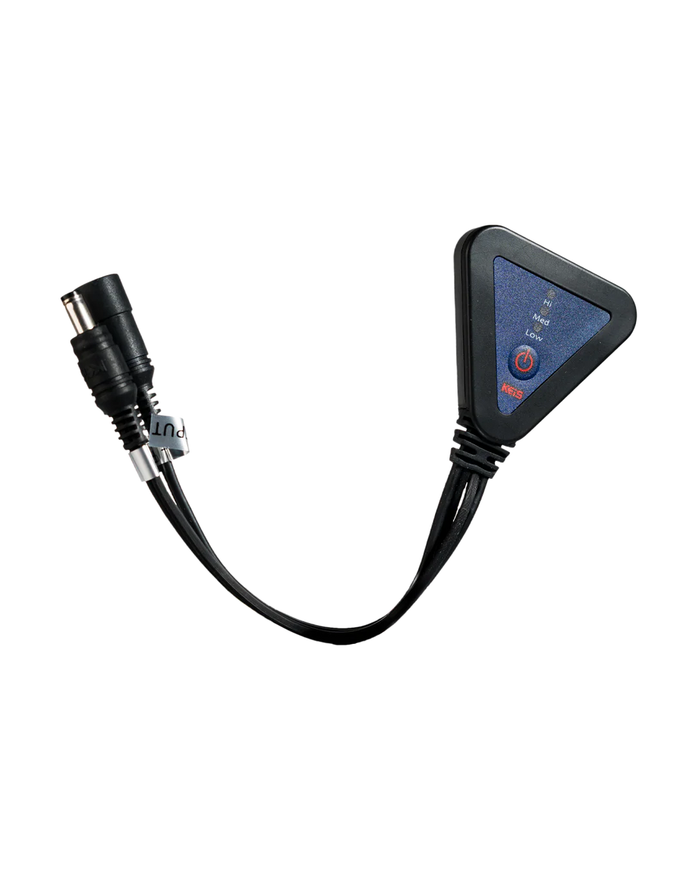 KEIS Bluetooth Power Controller shown at an angle with heat level indicators