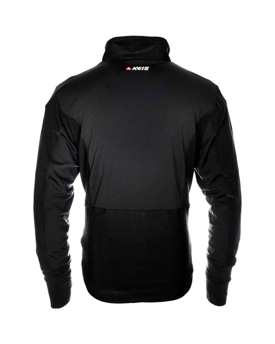 Rear view of the KEIS J601 Ultraflex Heated Jacket with KEIS logo at the collar