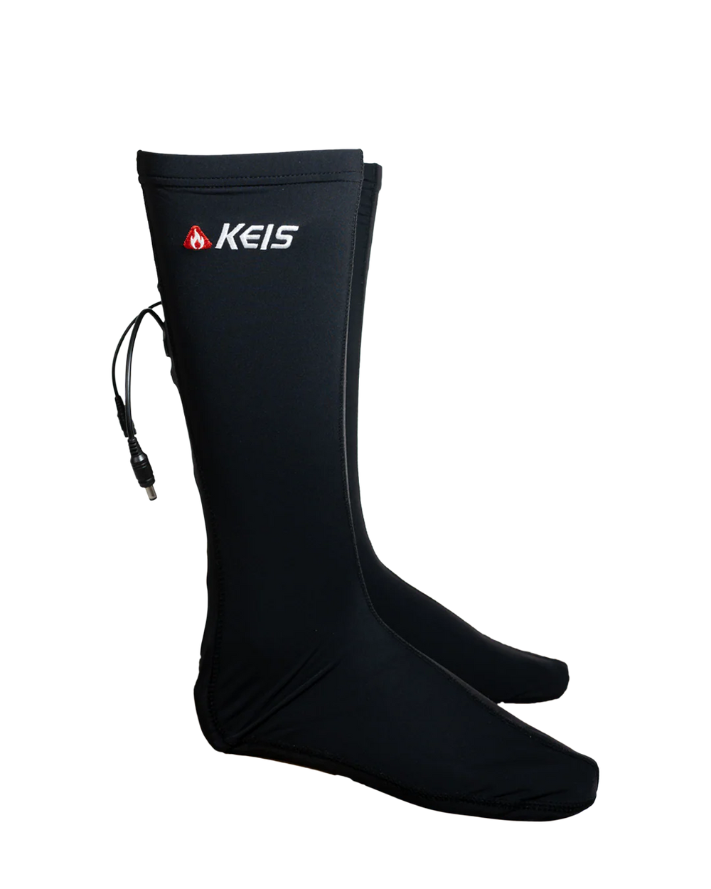 KEIS S302 Heated Sock – side profile with visible power lead