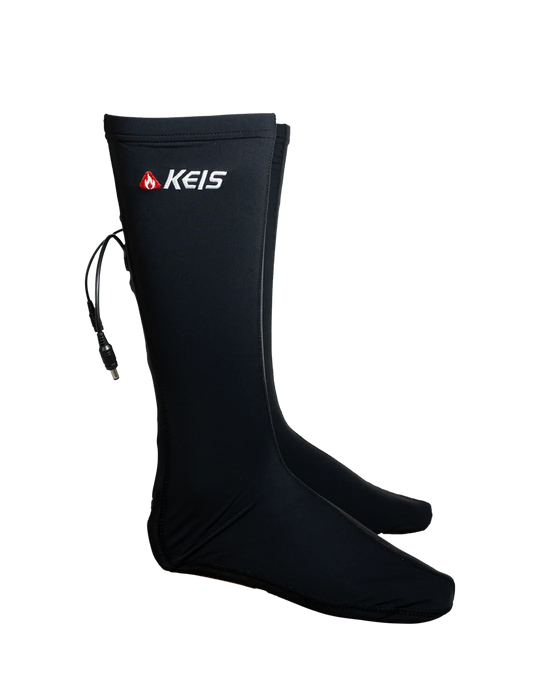 KEIS S302 Heated Sock – side profile with visible power lead