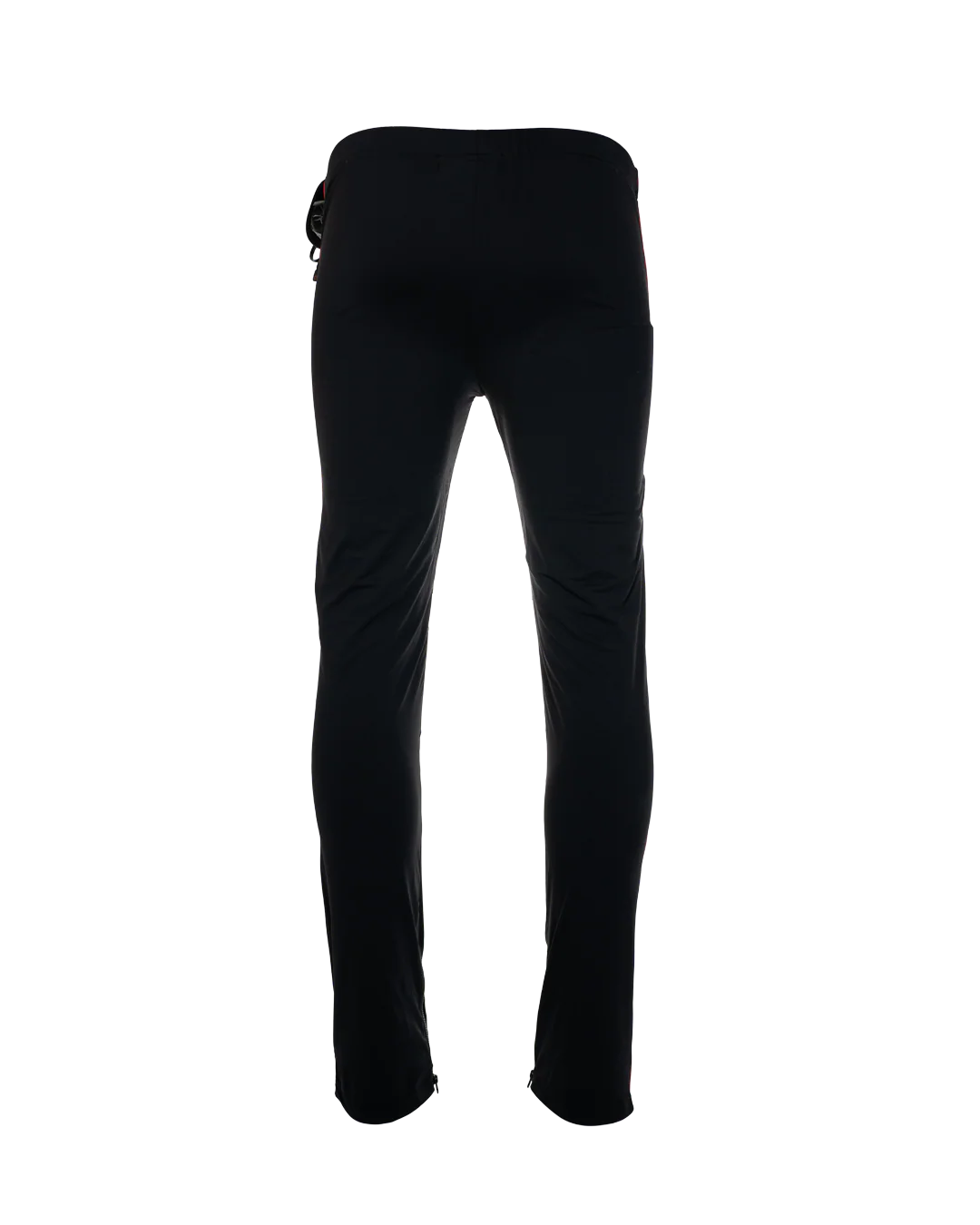 Rear view of KEIS T103 Heated Motorcycle Trousers made from lightweight softshell fabric.