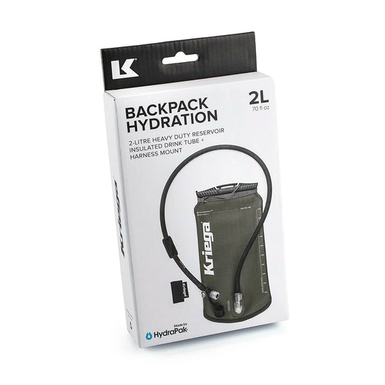 Kriega Hydrapak Reservoir Elite HD 2L hydration bladder retail packaging – Machinehead Moto