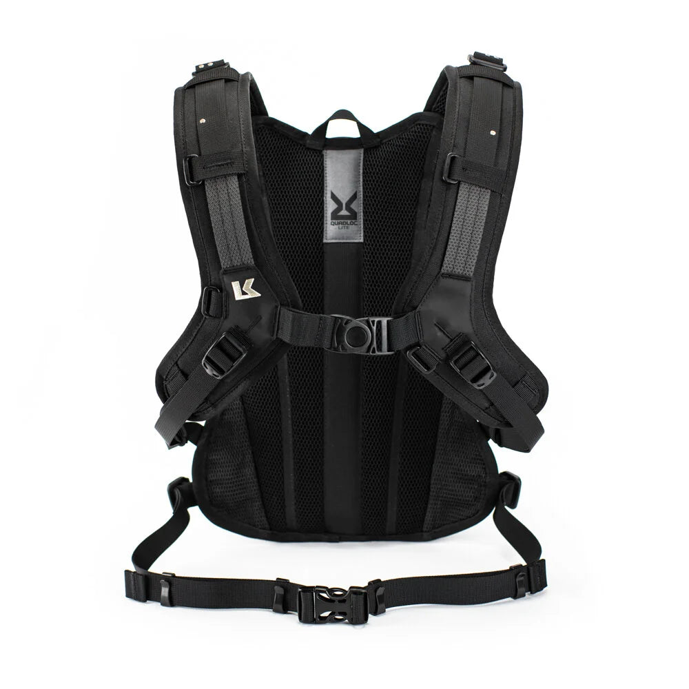 Kriega Trail 9 motorcycle backpack rear harness view