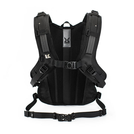 Kriega Trail 9 motorcycle backpack rear harness view