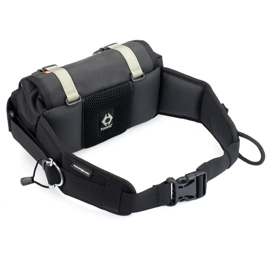 Kriega R3 Waistpack rear view showing padded waist belt and fastening system on white background