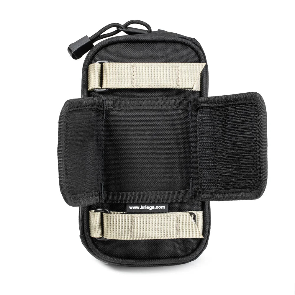 Kriega Harness Pocket XL open rear view showing attachment straps