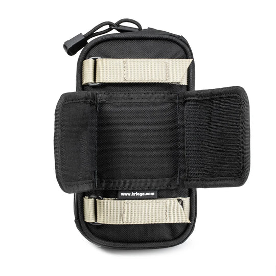 Kriega Harness Pocket XL open rear view showing attachment straps