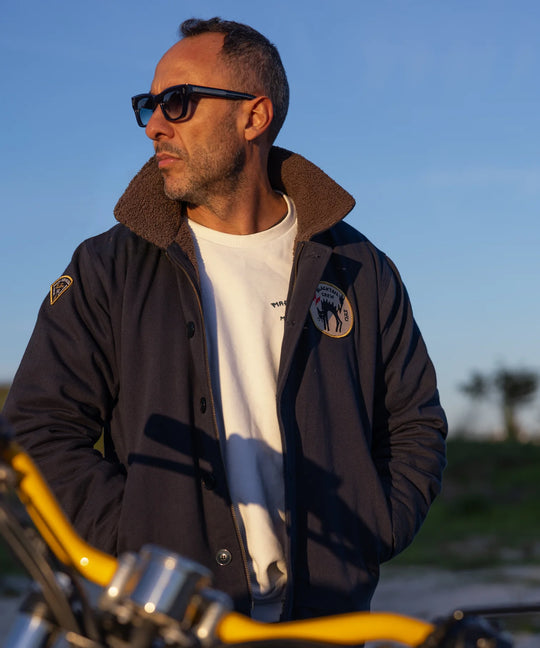 Maria Riding Black Tail Crew Deck Jacket
