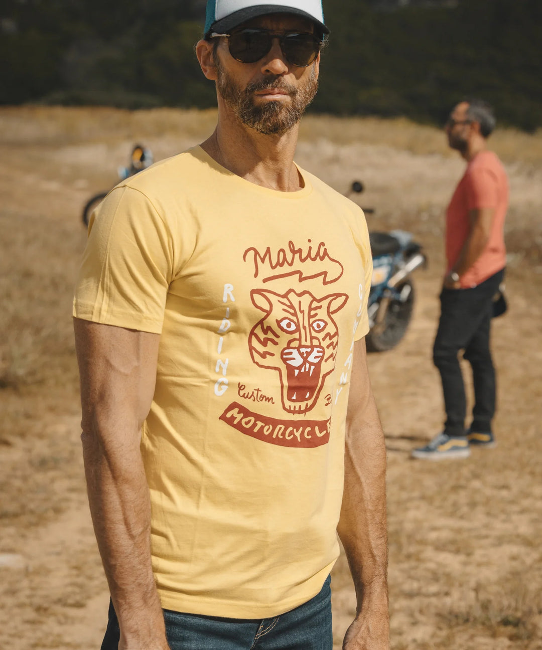 Mad Tiger T-Shirt with man in field