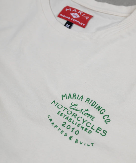 Maria Riding Handcrafted Off White T-Shirt