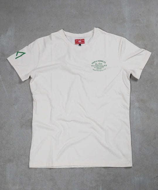 Maria Riding Handcrafted Off White T-Shirt