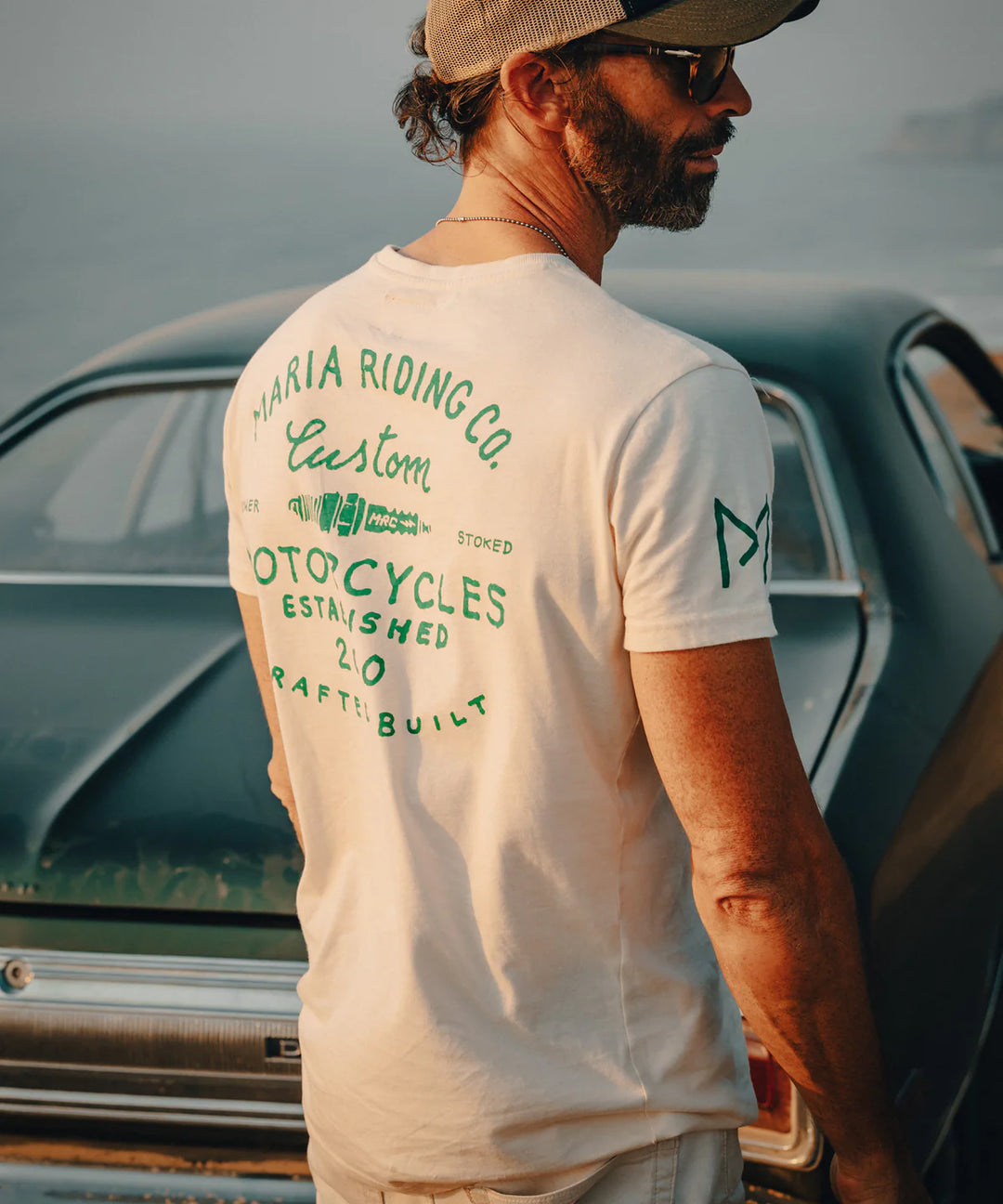 Maria Riding Handcrafted Off White T-Shirt