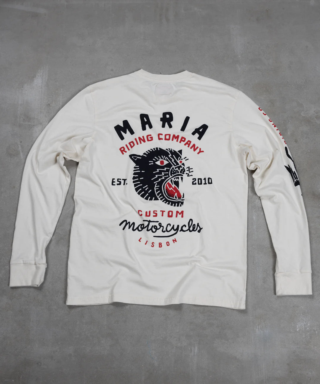 Maria Riding Panther Head Long Sleeve - Raw White