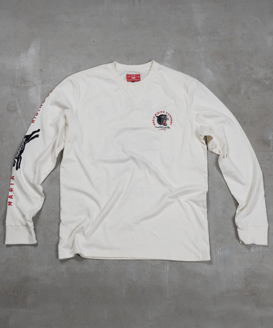 Maria Riding Panther Head Long Sleeve - Raw White