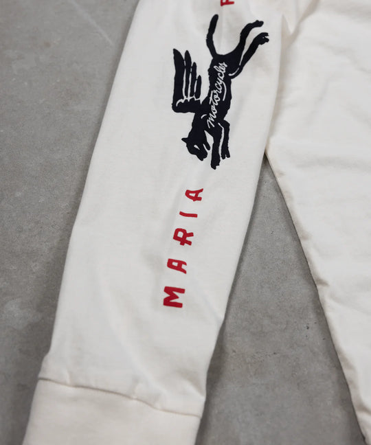 Maria Riding Panther Head Long Sleeve - Raw White