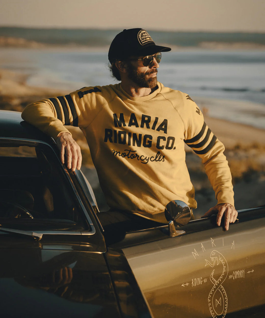 maria-riding-mustrad-yellow-spades-sweatshirt-model-front4