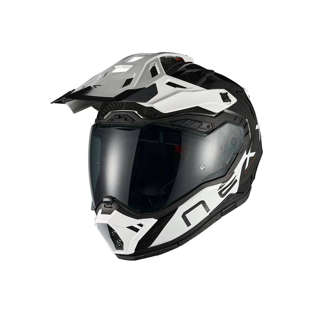 Nexx X.Rally Gravix carbon adventure motorcycle helmet front three-quarter view