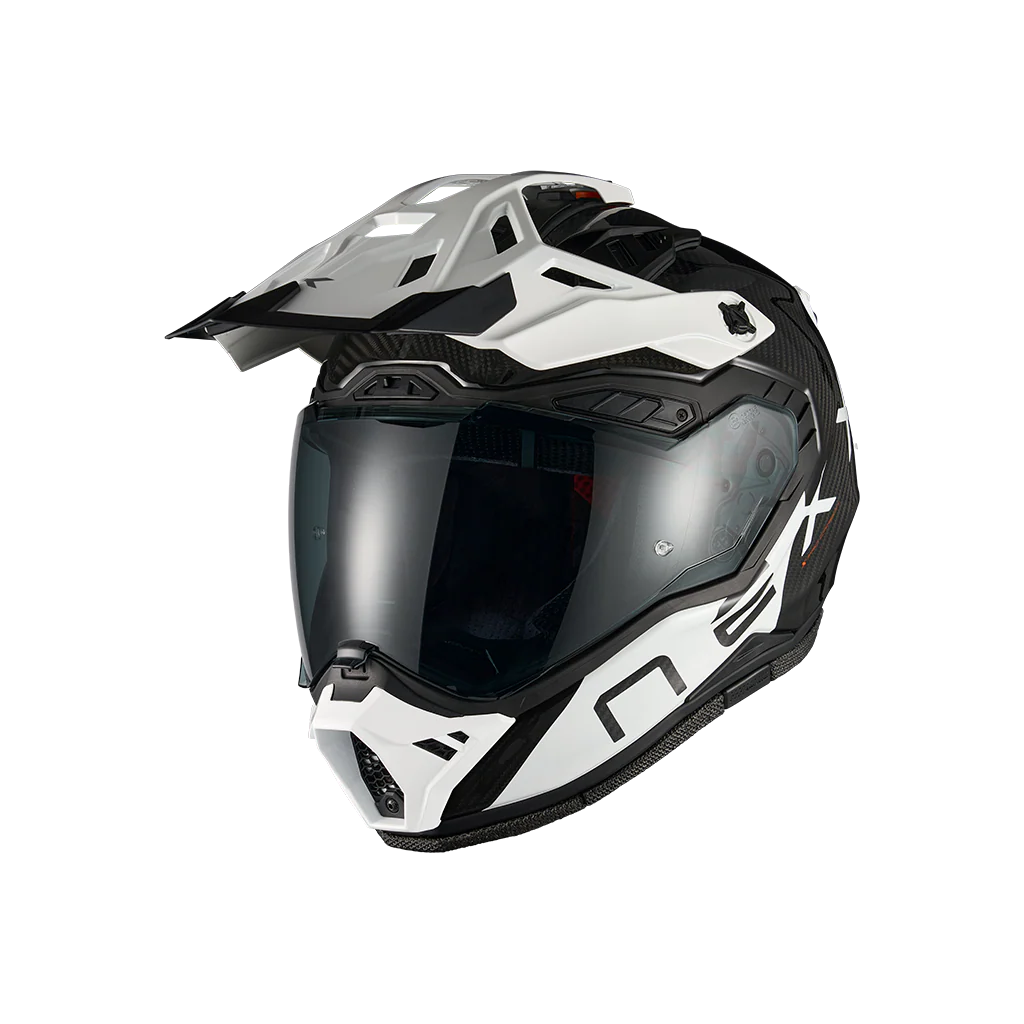 Nexx X.Rally Gravix carbon adventure motorcycle helmet front three-quarter view