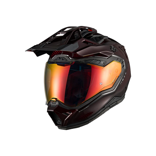 Nexx X.Rally Namib carbon adventure motorcycle helmet rear three-quarter view