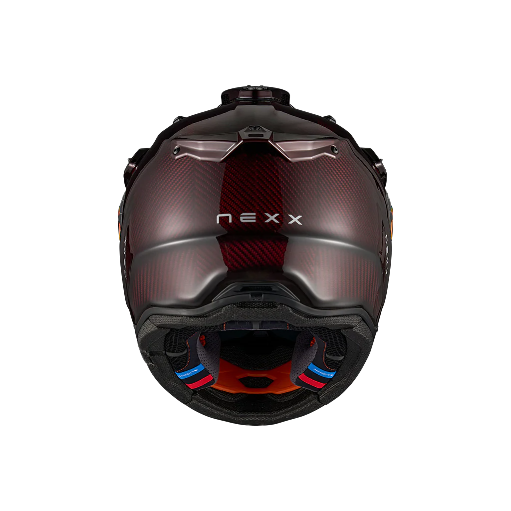 Nexx X.Rally Namib carbon adventure motorcycle helmet rear view