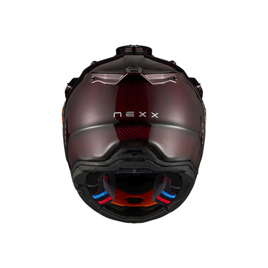 Nexx X.Rally Namib carbon adventure motorcycle helmet rear view