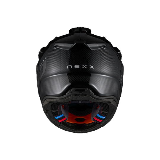 Nexx X.Rally Zero Pro carbon adventure motorcycle helmet rear view