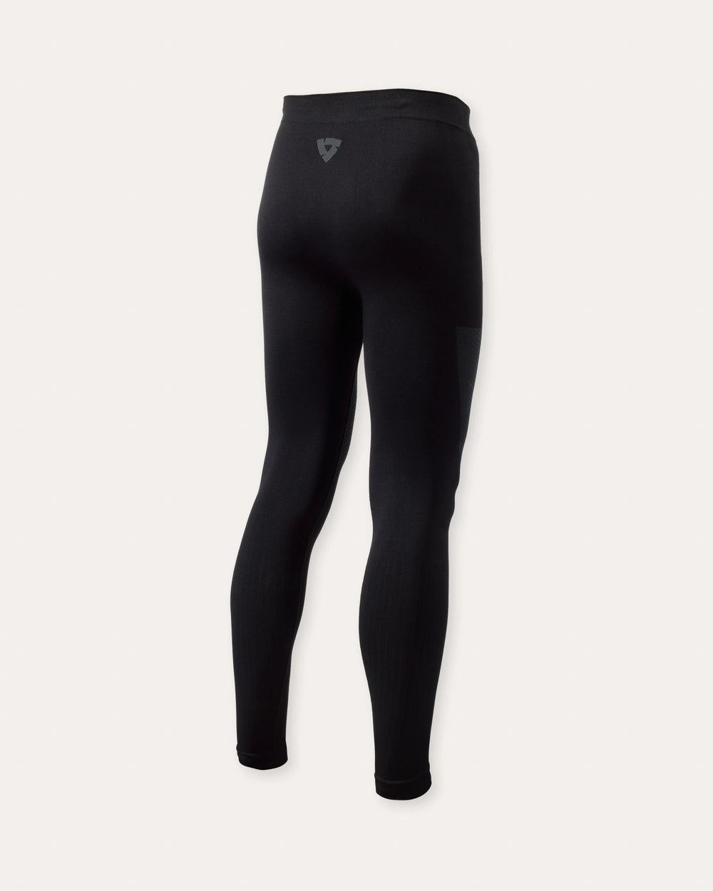 Black technical base layer leggings rear view with compression fit and streamlined design