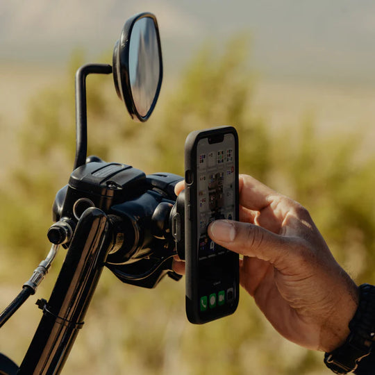 Peak Design motorcycle brake and clutch mount lifestyle installation