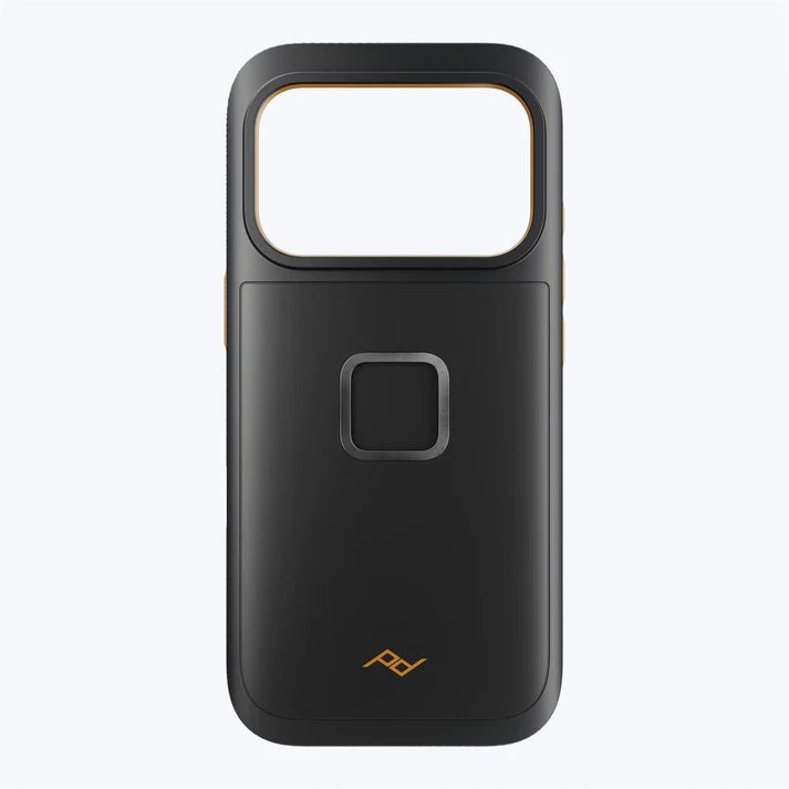Front view of the Peak Design GNAR Case for iPhone 17 in black