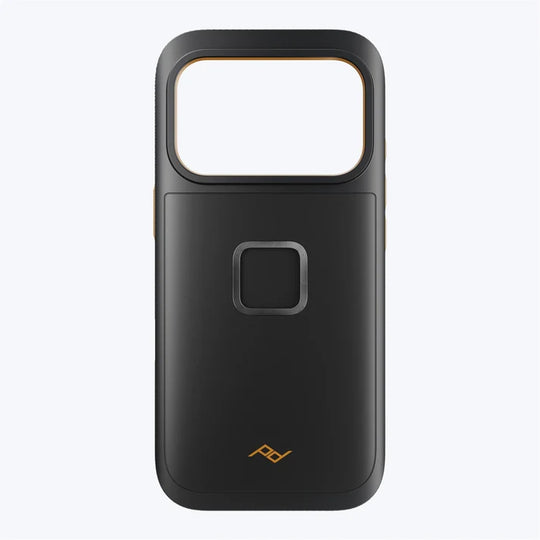 Front view of the Peak Design GNAR Case for iPhone 17 in black