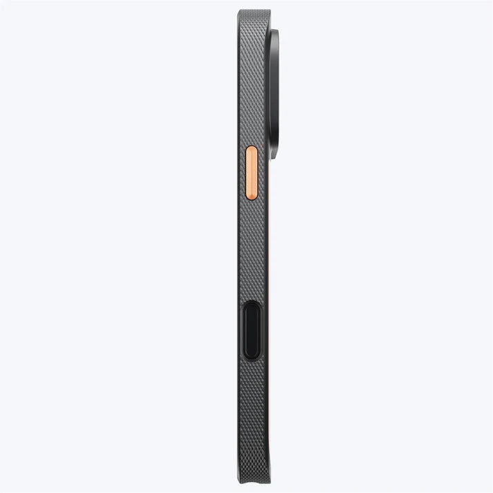 Side view of the Peak Design GNAR Case for iPhone 17 – Ibis Orange
