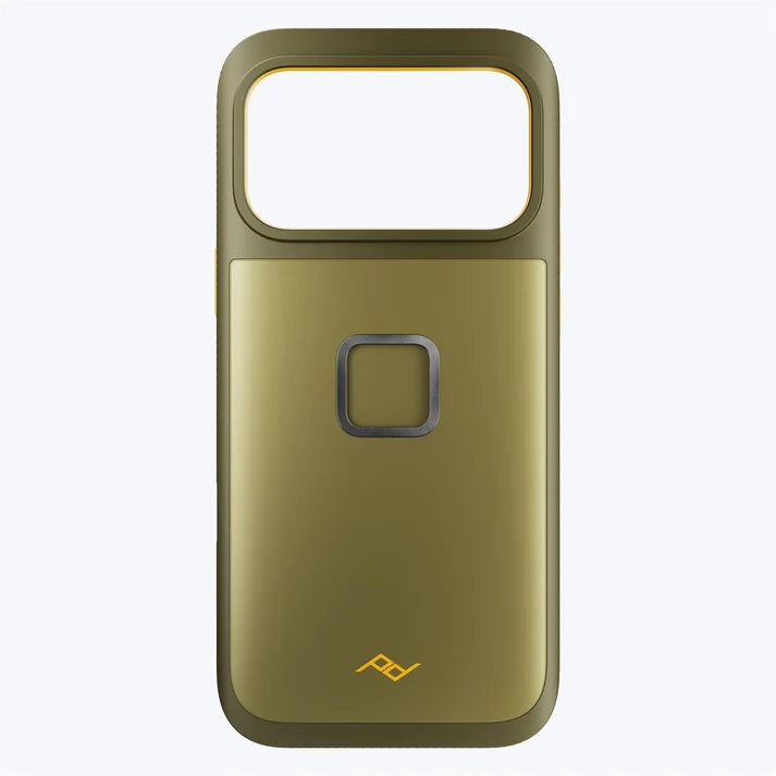 Front view of the Peak Design GNAR Case for iPhone 17 – Kelp Green