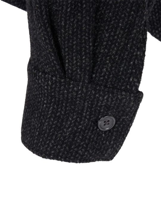 Close-up of the Pike Brothers 1943 CPO Shirt Atlanta Grey cuff and button detail