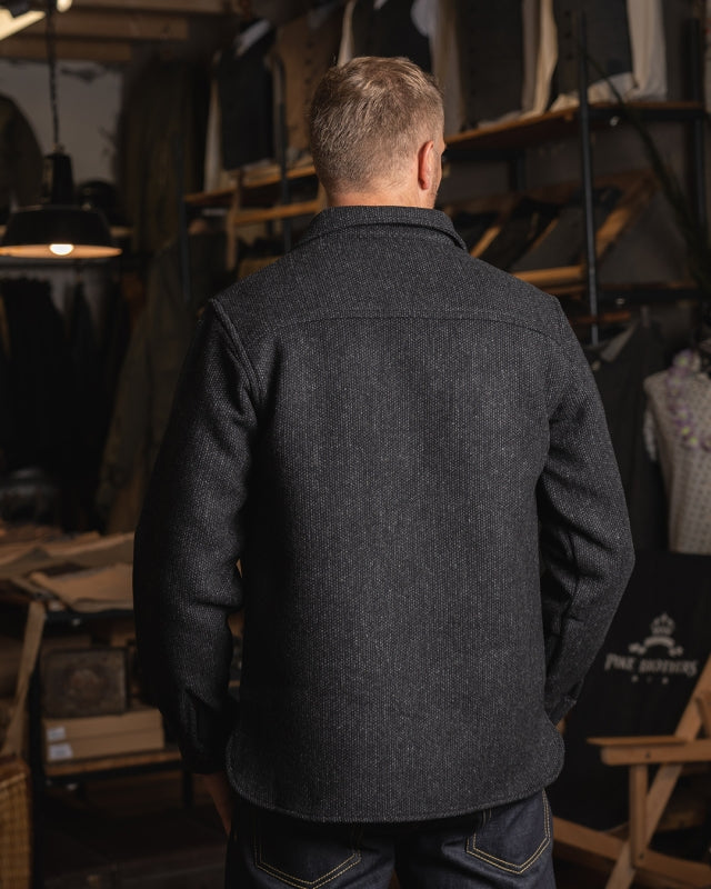 Back view of the Pike Brothers 1943 CPO Shirt Atlanta Grey