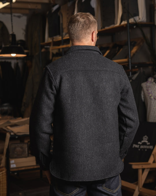 Back view of the Pike Brothers 1943 CPO Shirt Atlanta Grey