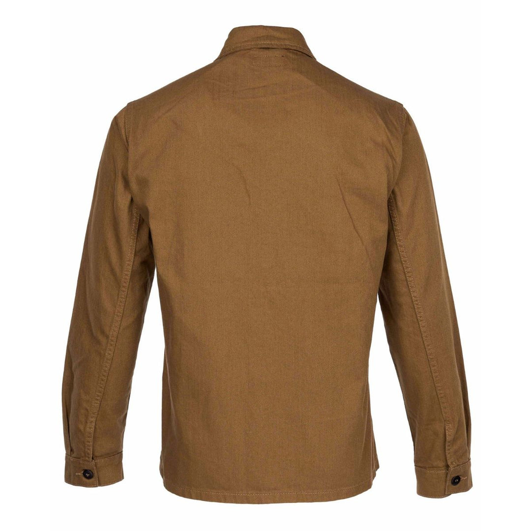 Pike Brothers 1962 OG-107 shirt brown back view men’s military-inspired workwear overshirt