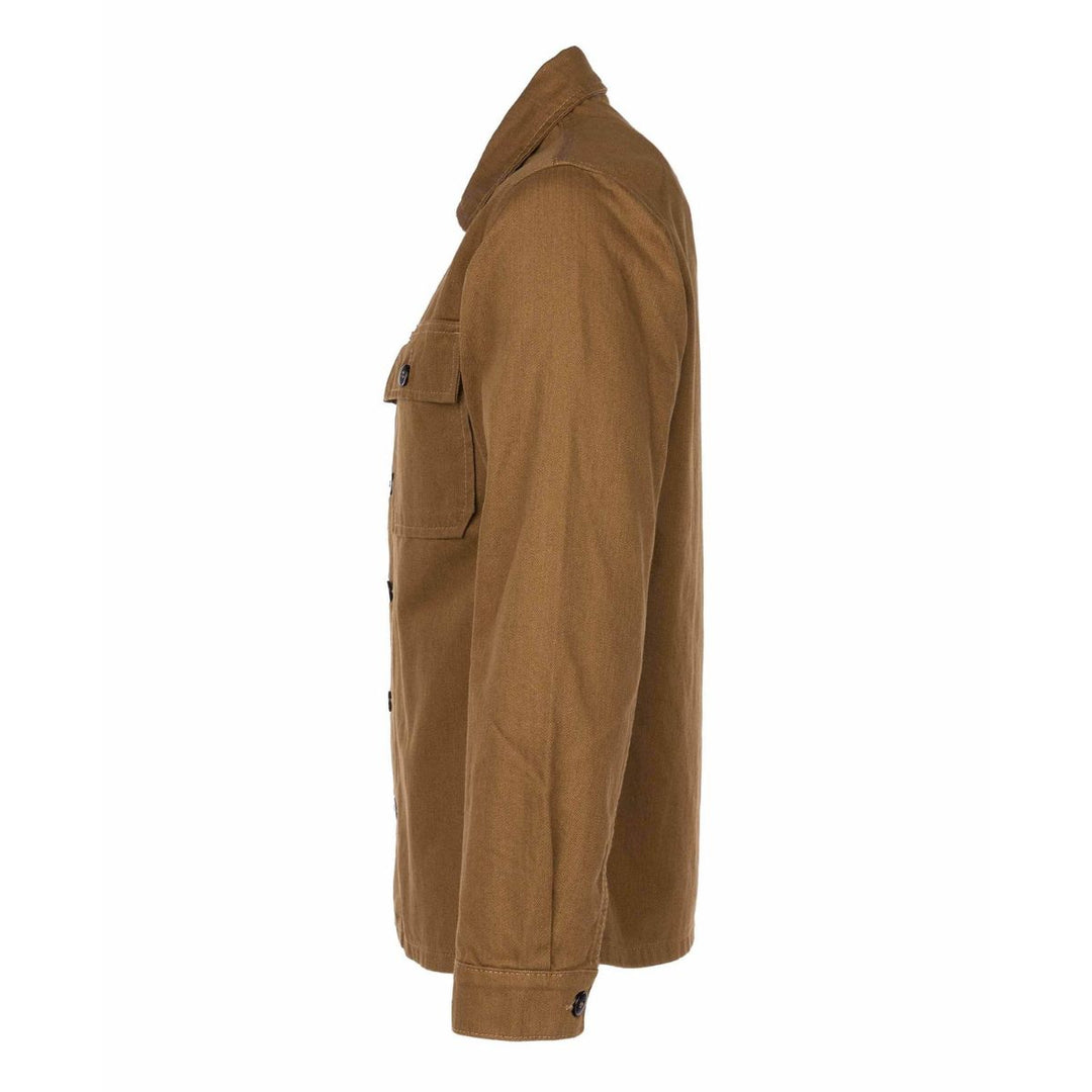 Pike Brothers 1962 OG-107 shirt brown side view men’s military-inspired workwear overshirt