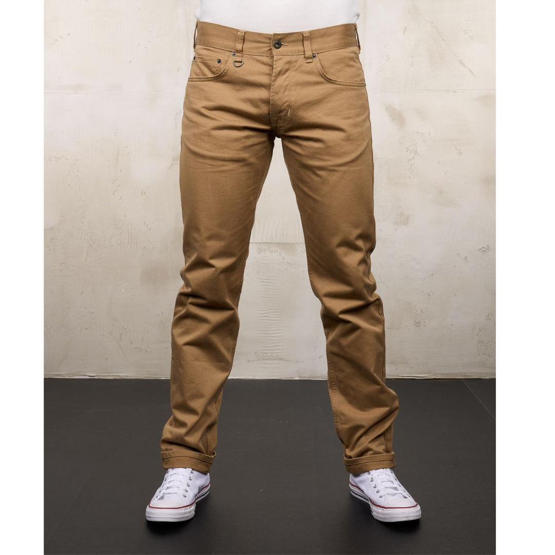 Pike Brothers 1963 Roamer Pant Leesville Sand men’s fit image worn front view with casual styling