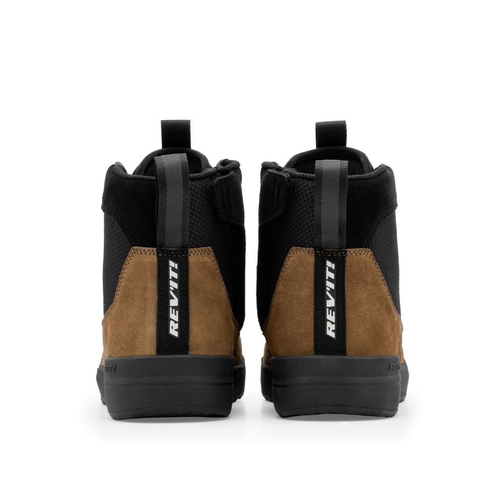 revit arrow motorcycle trainers brown black back