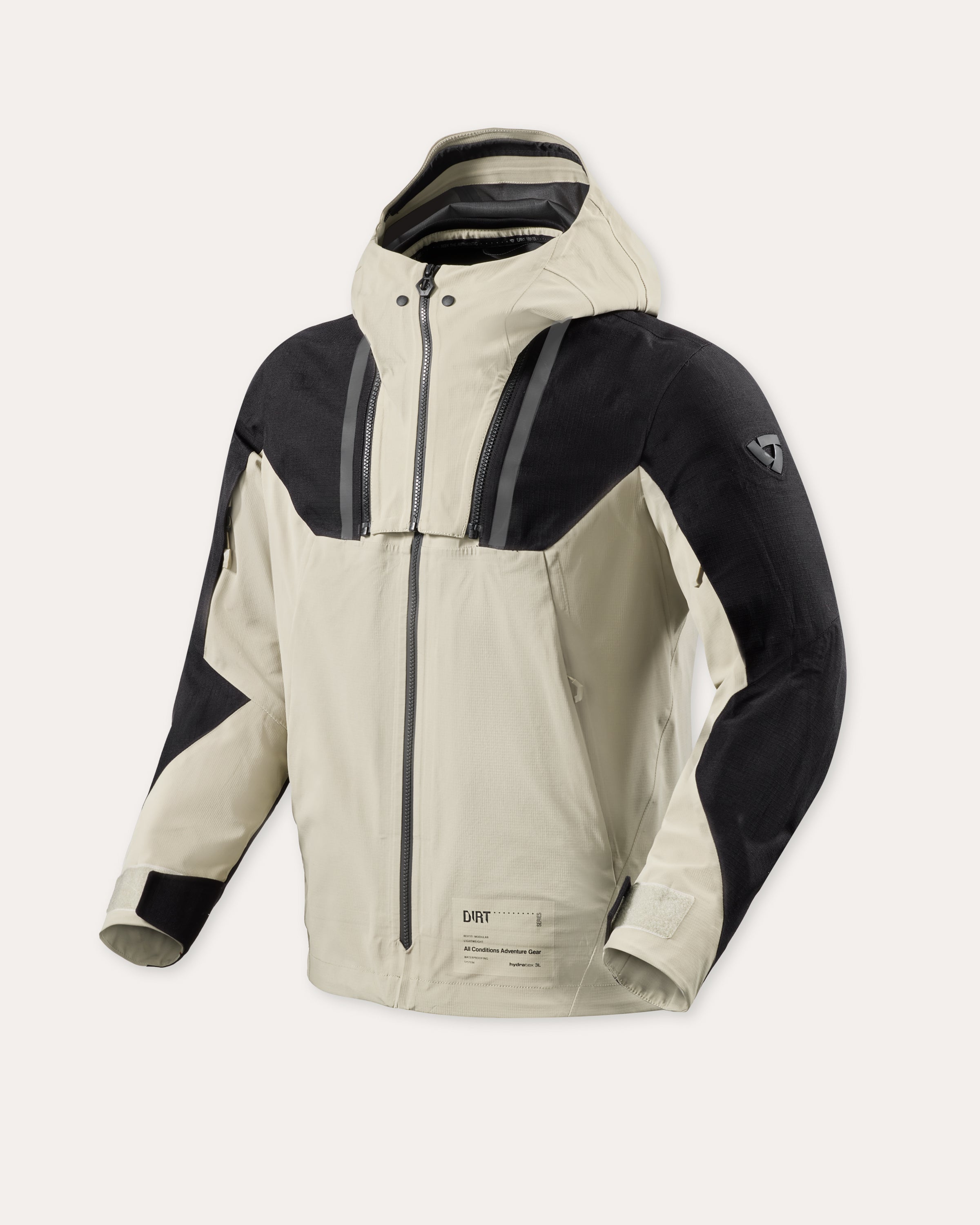 REV’IT! Component 3 H2O jacket Black/Sand – front view