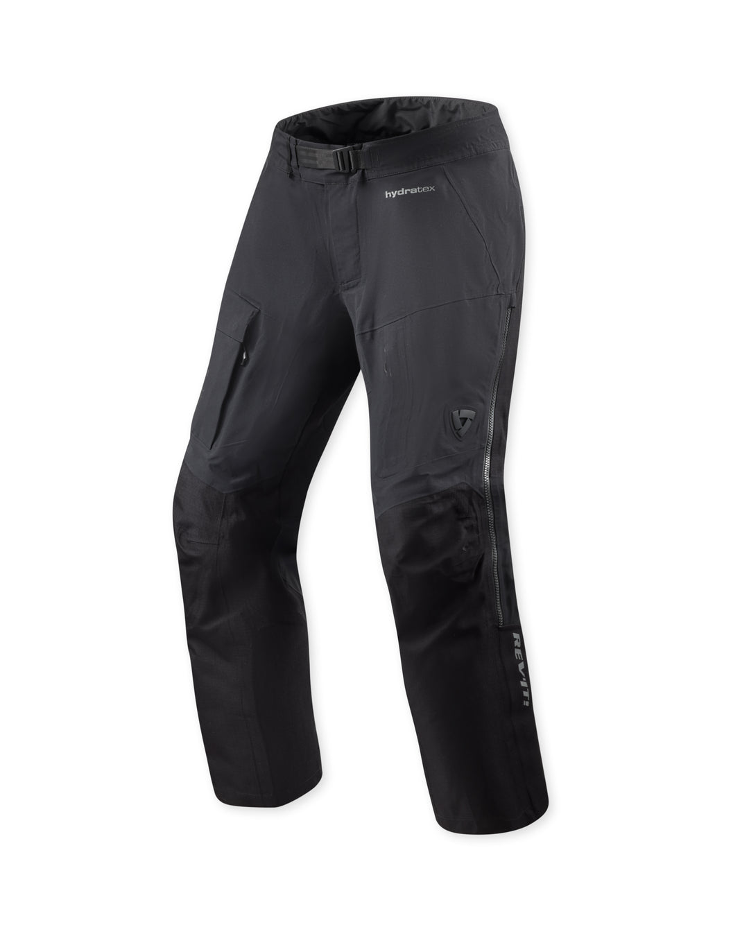 Front view of REV’IT Component 3 H2O motorcycle pants in black