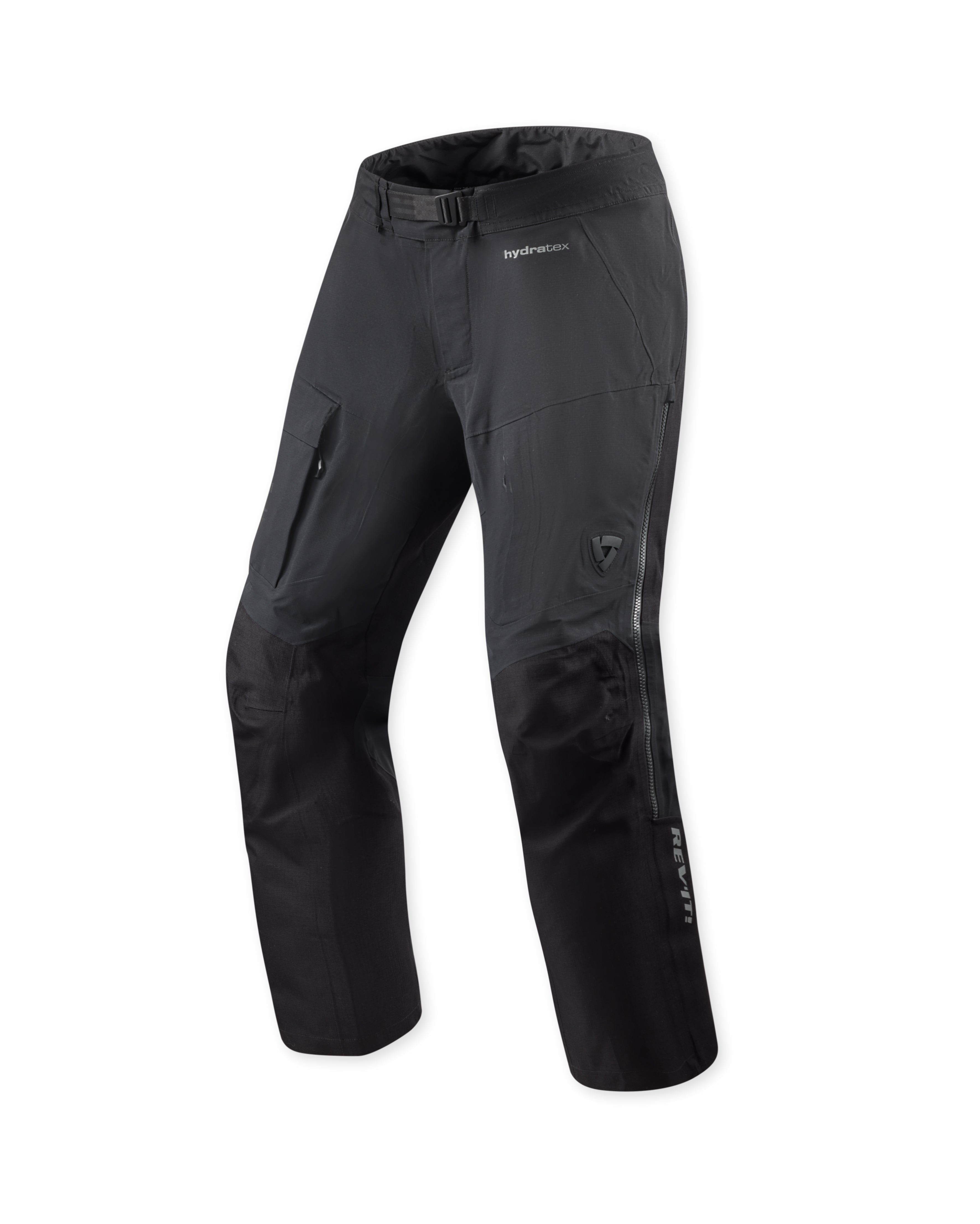 Front view of REV’IT Component 3 H2O motorcycle pants in black