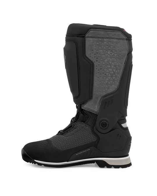 REV’IT! Expedition GTX Motorcycle Boot in black, side profile view.

