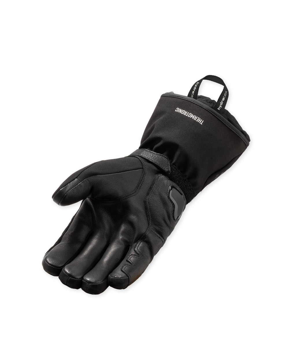REV’IT! Liberty 2 H2O Men’s Heated Motorcycle Glove in black, palm view.
