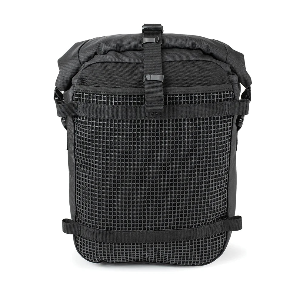 Kriega US-10 Drypack rear view with mesh base panel on white background