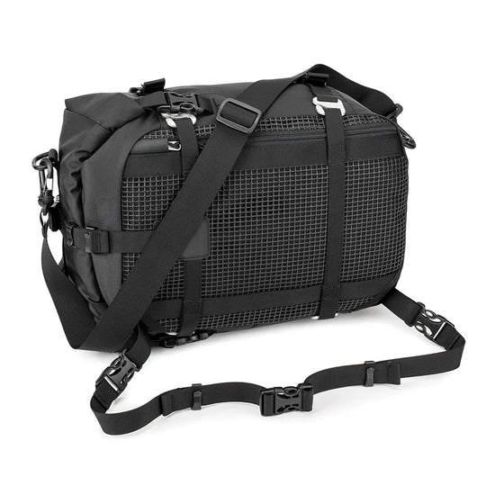 Kriega US-20 Drypack rear view showing mesh panel and adjustable straps on a white background