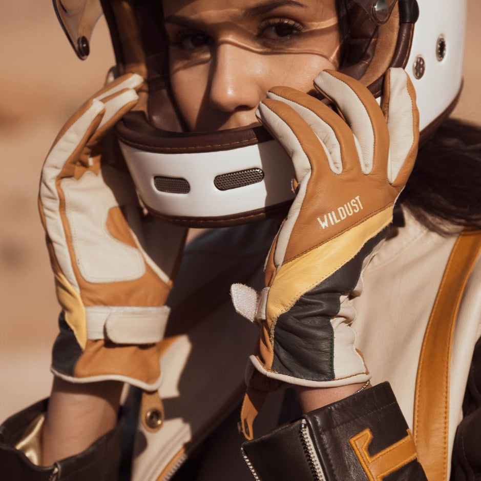  Gloves 70's Stripes in Camel