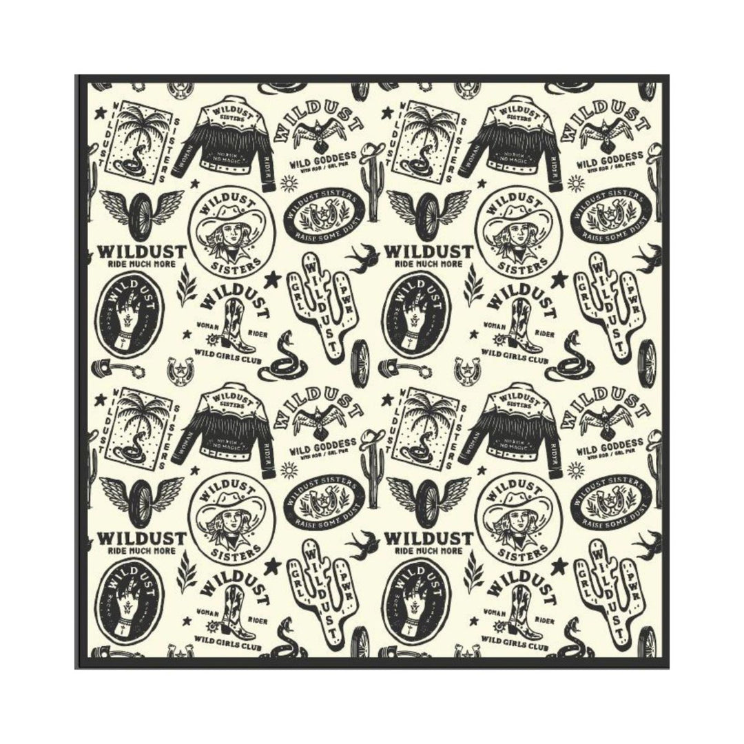 Wildust Sisters Wildspirit scarf grey graphic print alternate flat lay product view