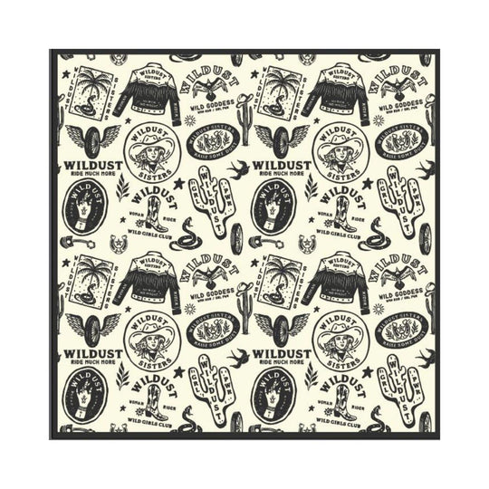 Wildust Sisters Wildspirit scarf grey graphic print alternate flat lay product view