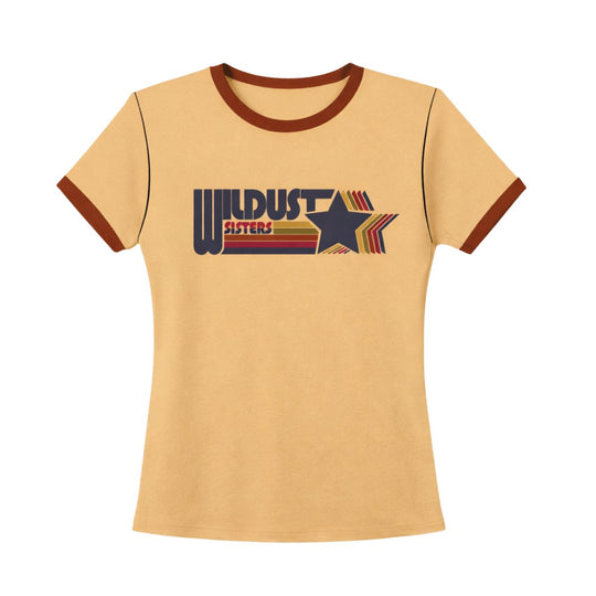 Wildust Sisters Wildust Racing t shirt yellow graphic print front product view